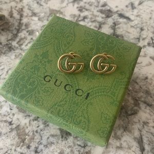 Gold Gucci Double G Studs